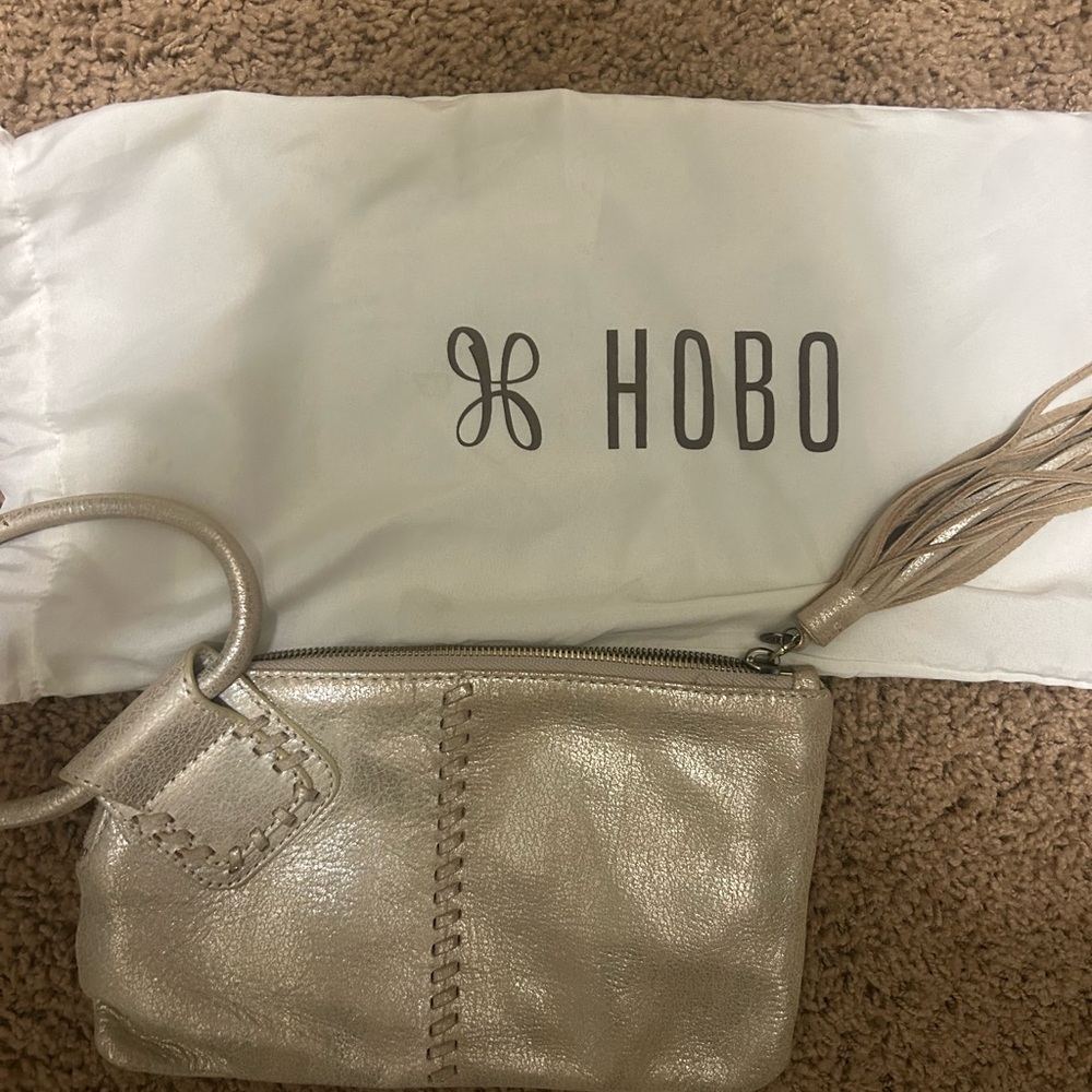 HOBO Tan Leather Clutch Wristlet
